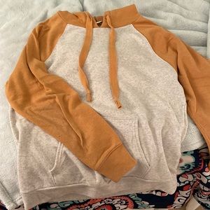Grey and gold/orange american eagle hoodie size xs